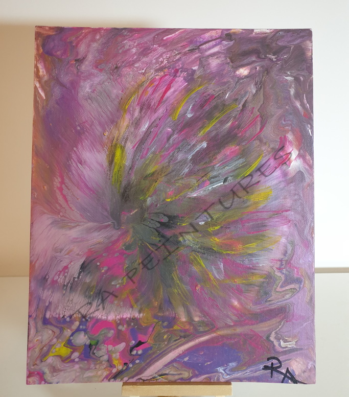 peinture abstraite 30x24 - Explosion par RA - artiste peintre RA