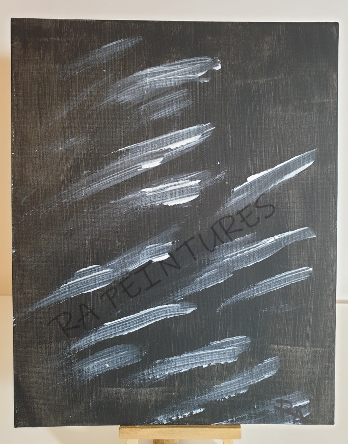 peinture abstraite 30x24 - Filantes par RA - artiste peintre RA