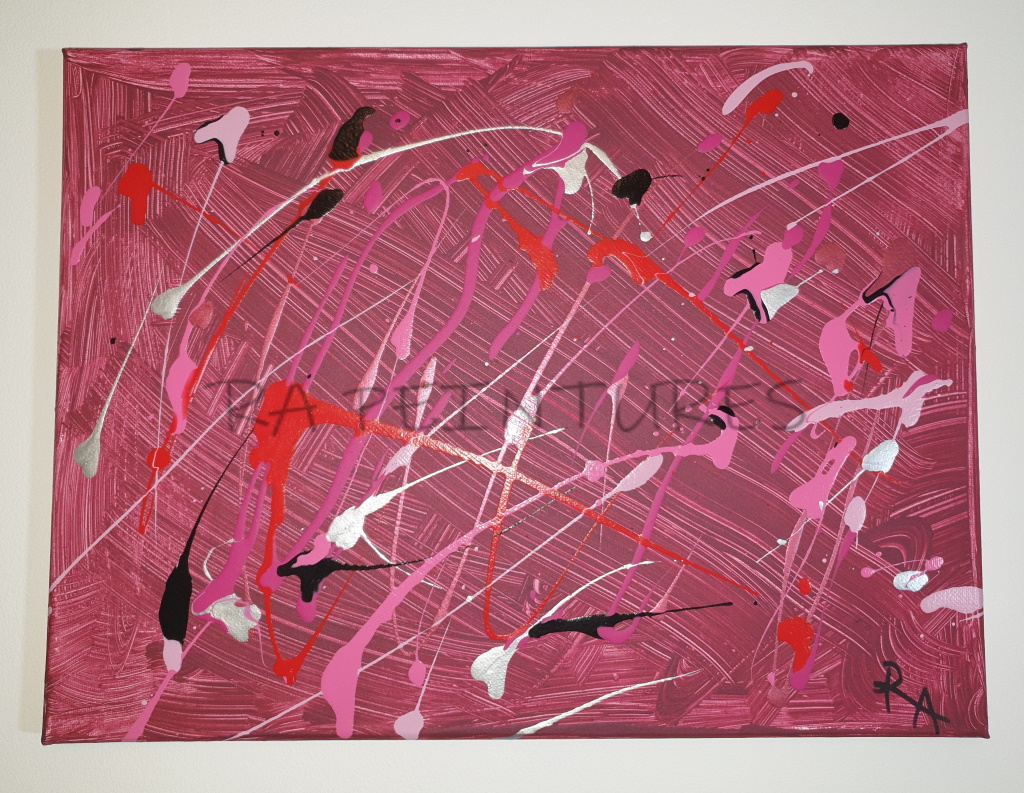 peinture abstraite 40x30 - Gourmandise par RA - artiste peintre RA