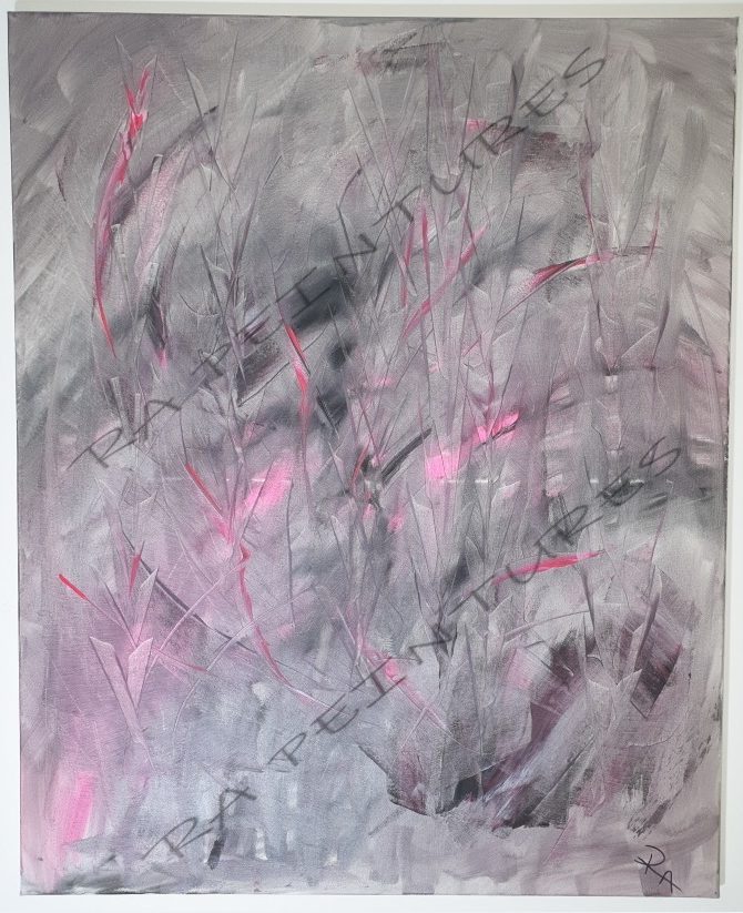 peinture abstraite 81x100 - Dans l'Ombre par RA - artiste peintre RA