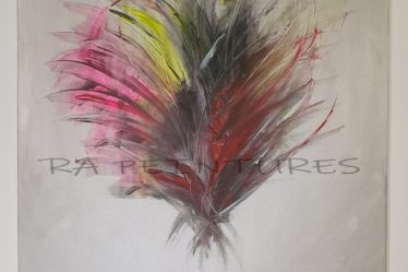 peinture abstraite 81x100 - Mascarade par RA - artiste peintre RA